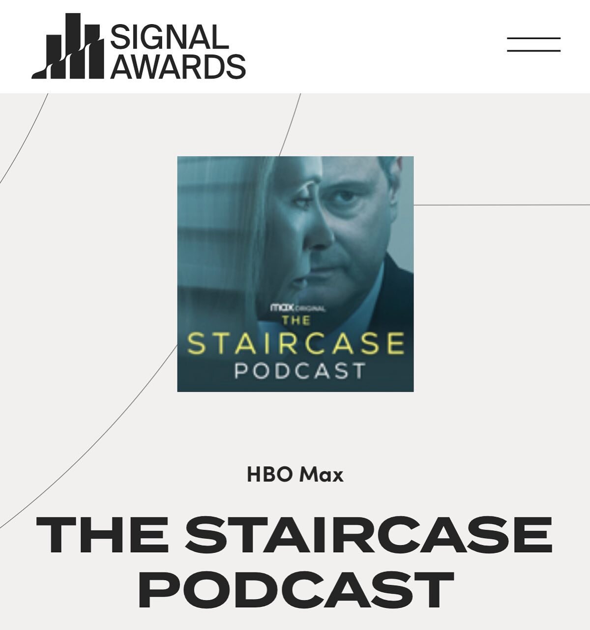 Our @hbomax The Staircase Podcast won silver at the inaugural @signalawards for Limited Series in the Film/TV category!
.
Watch the show and listen to the podcast!
.
#thestaircase #hbomax #truecrime #podcast #highfivecontent