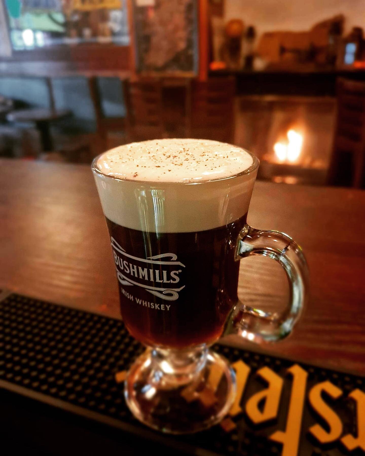 The Irish coffee: Sugar, cream, caffeine, alcohol; the four major food groups all served in one convenient glass. 😋 #chamonix #irishbar @bushmillsirl @bushmills_fr