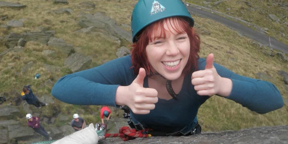 Rock climbing and abseiling day in the Peak