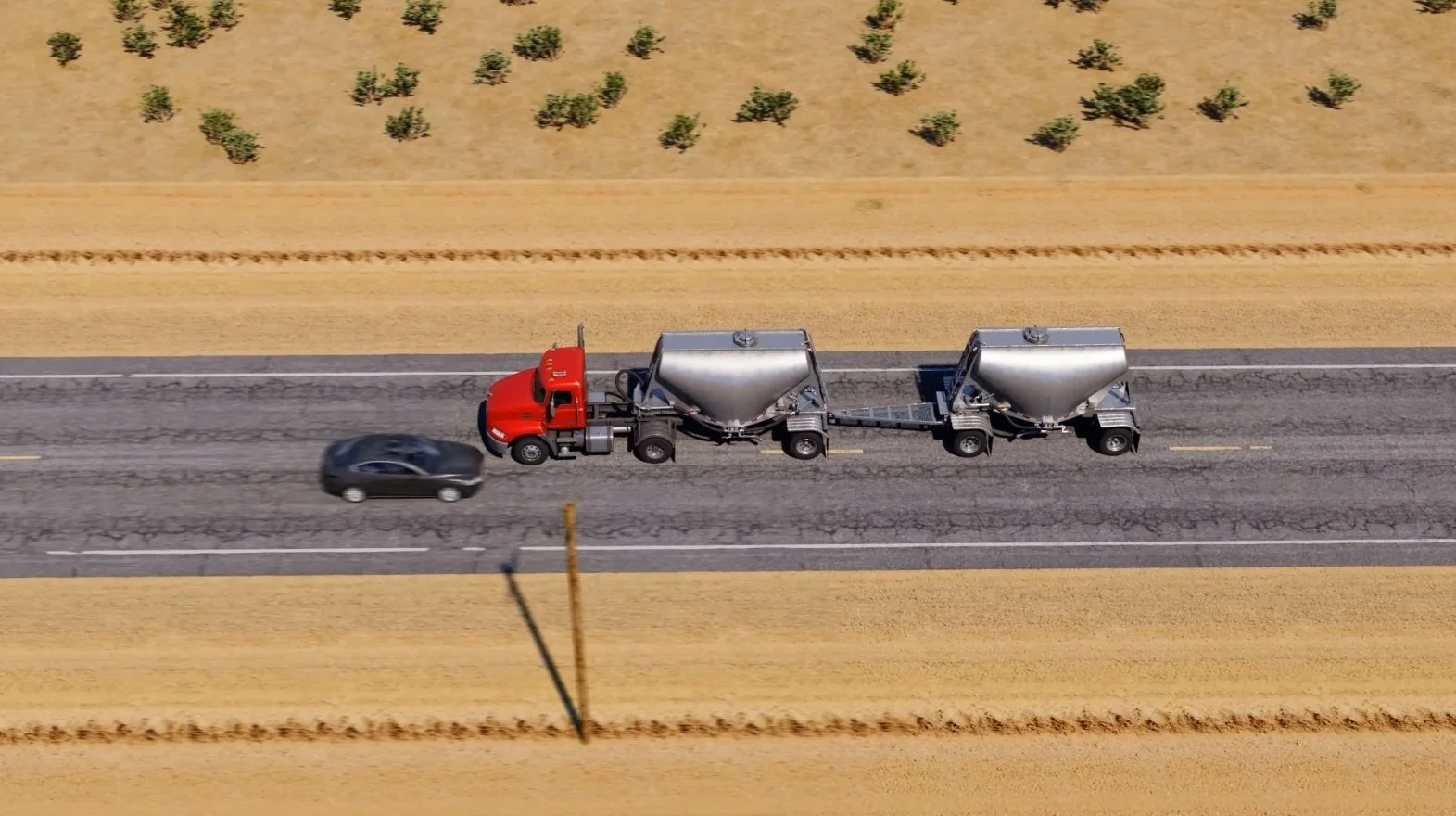 Fatal Collision Involving Tractor-Trailer Crossing Centerline