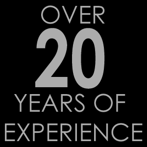  Over 20 years of experience. 