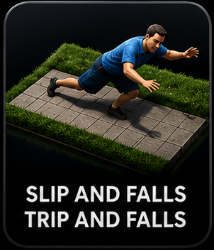 Trip and fall, slip and fall cases