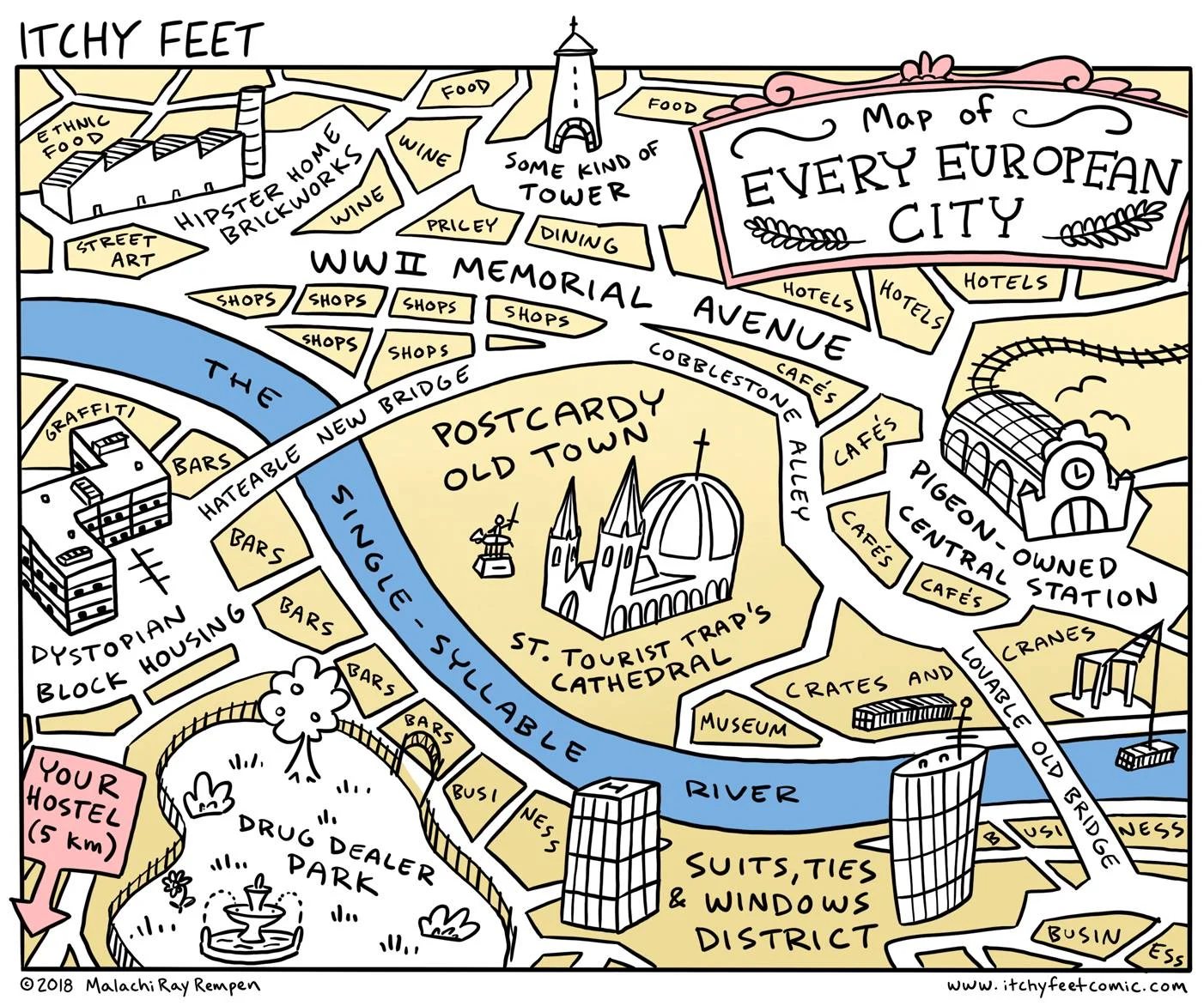 Gjelder denne også for Oslo? Kilde: Itchy Feet. The Travel and Language Comic