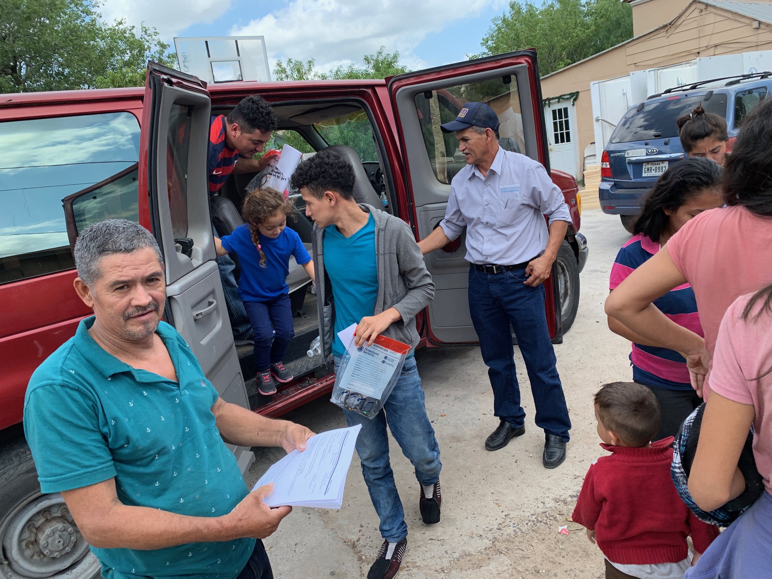 Pastor Ortiz brings refugees to his home.