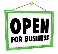 Open for business graphic