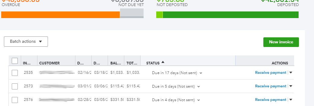 Invoice status