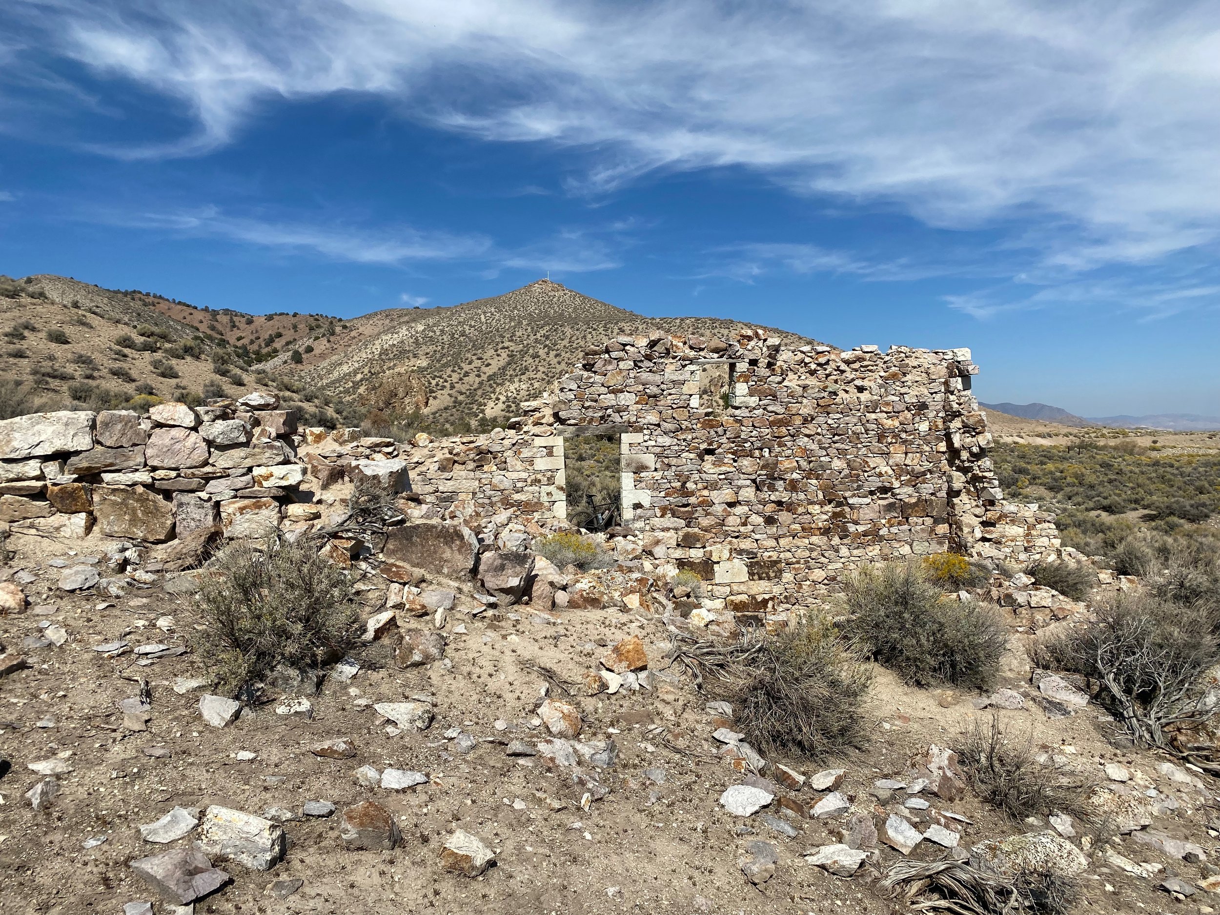  Remains of the Clan Alpine Mining Camp at the base of Cherry Creek Canyon. 