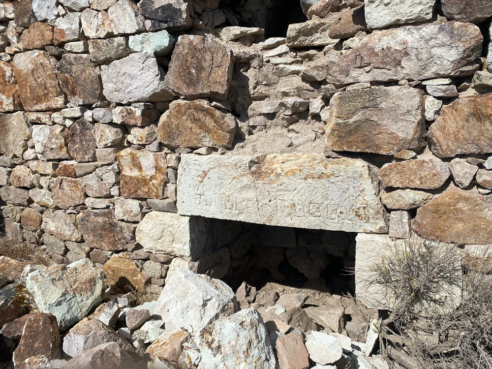  Remains of the Clan Alpine Mining Camp at the base of Cherry Creek Canyon. 