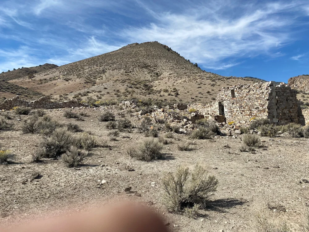 Remains of the Clan Alpine Mining Camp at the base of Cherry Creek Canyon. 