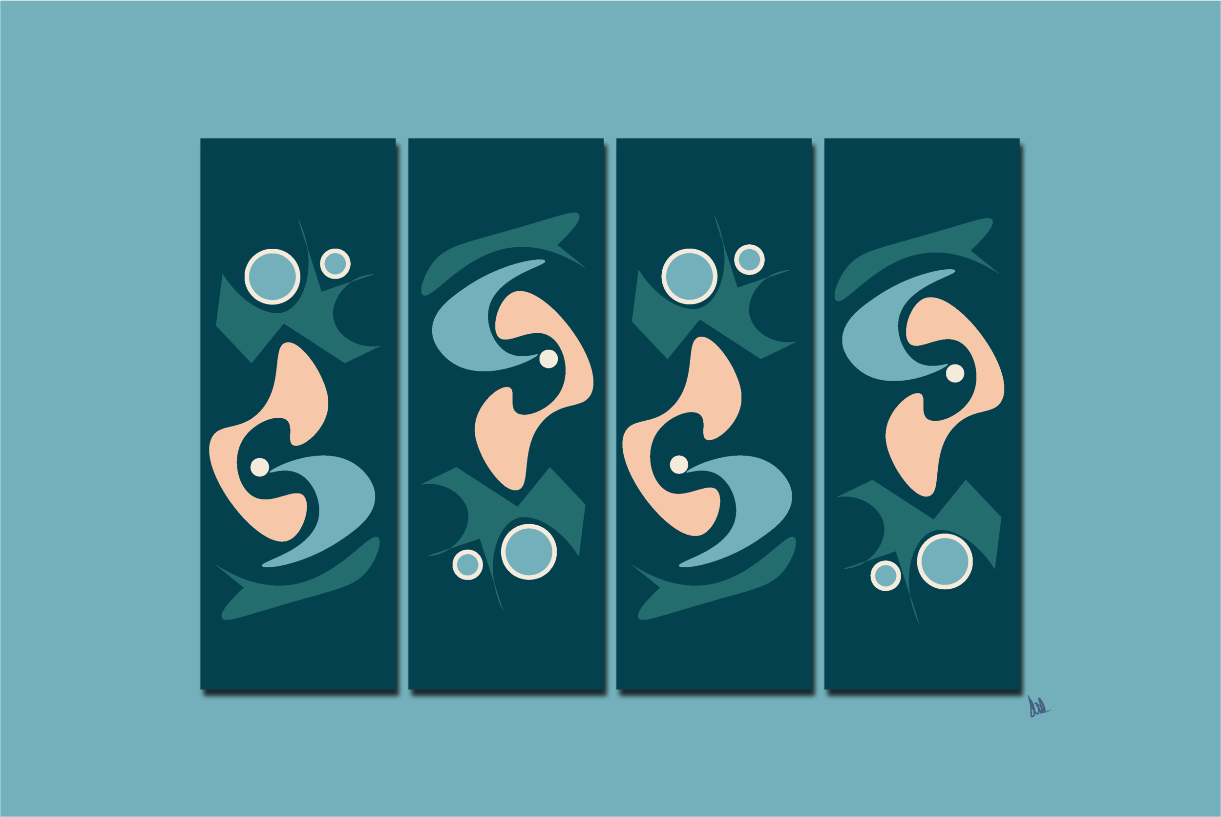 Panels in Blue