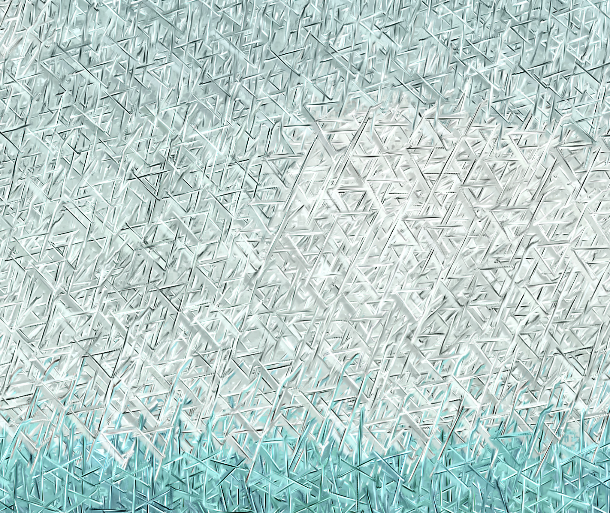 Nails forming triangles and a hatch feel providing texture. Each one catching a different light and shadow.