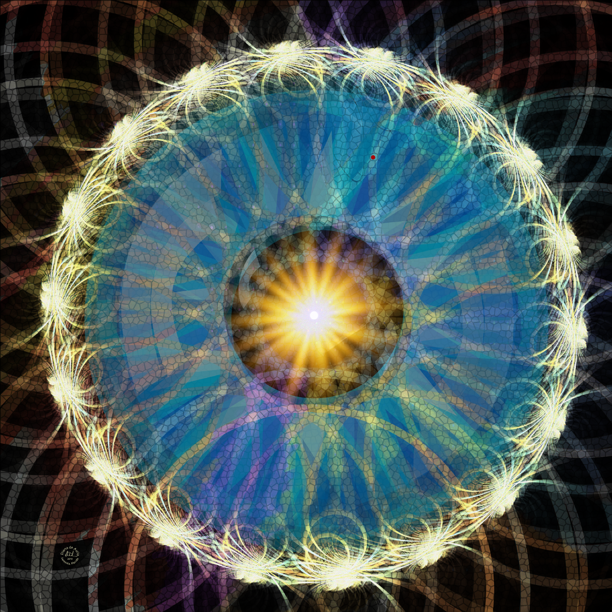“Enlightenment” my Fractal Hybrid version of an eye.