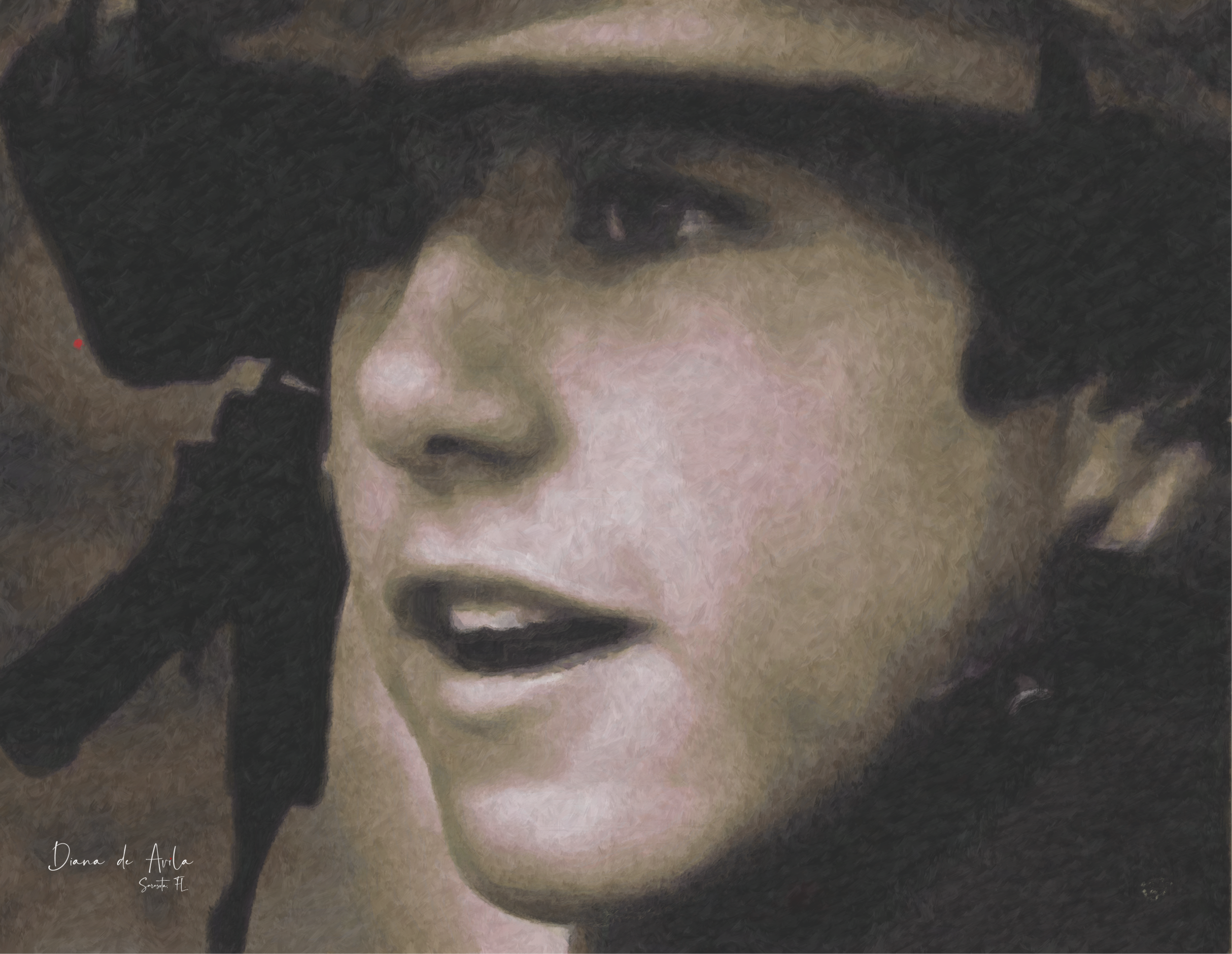 “Invisible War” self-portrait at 18 as a Combat MP 95 Bravo