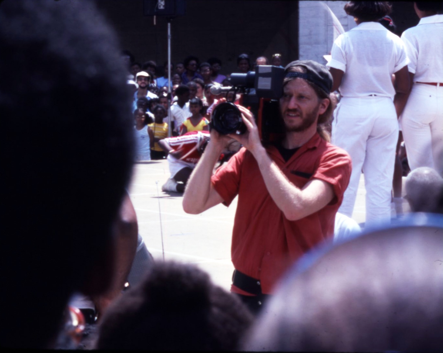 Skip Blumberg shooting on the set of "Pick Up Your Feet: the Double Dutch Show"