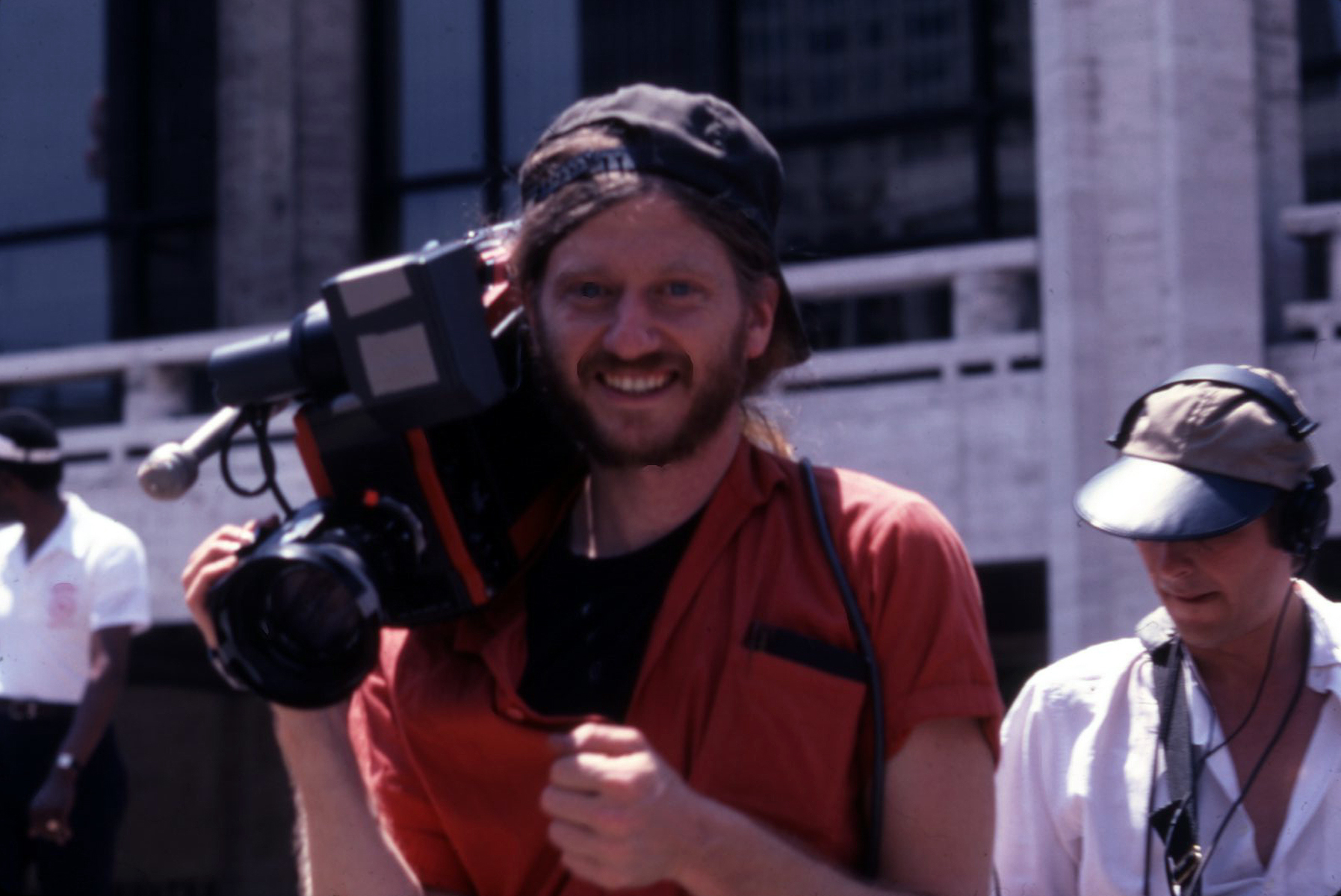 Skip Blumberg shooting on the set of "Pick Up Your Feet: the Double Dutch Show"