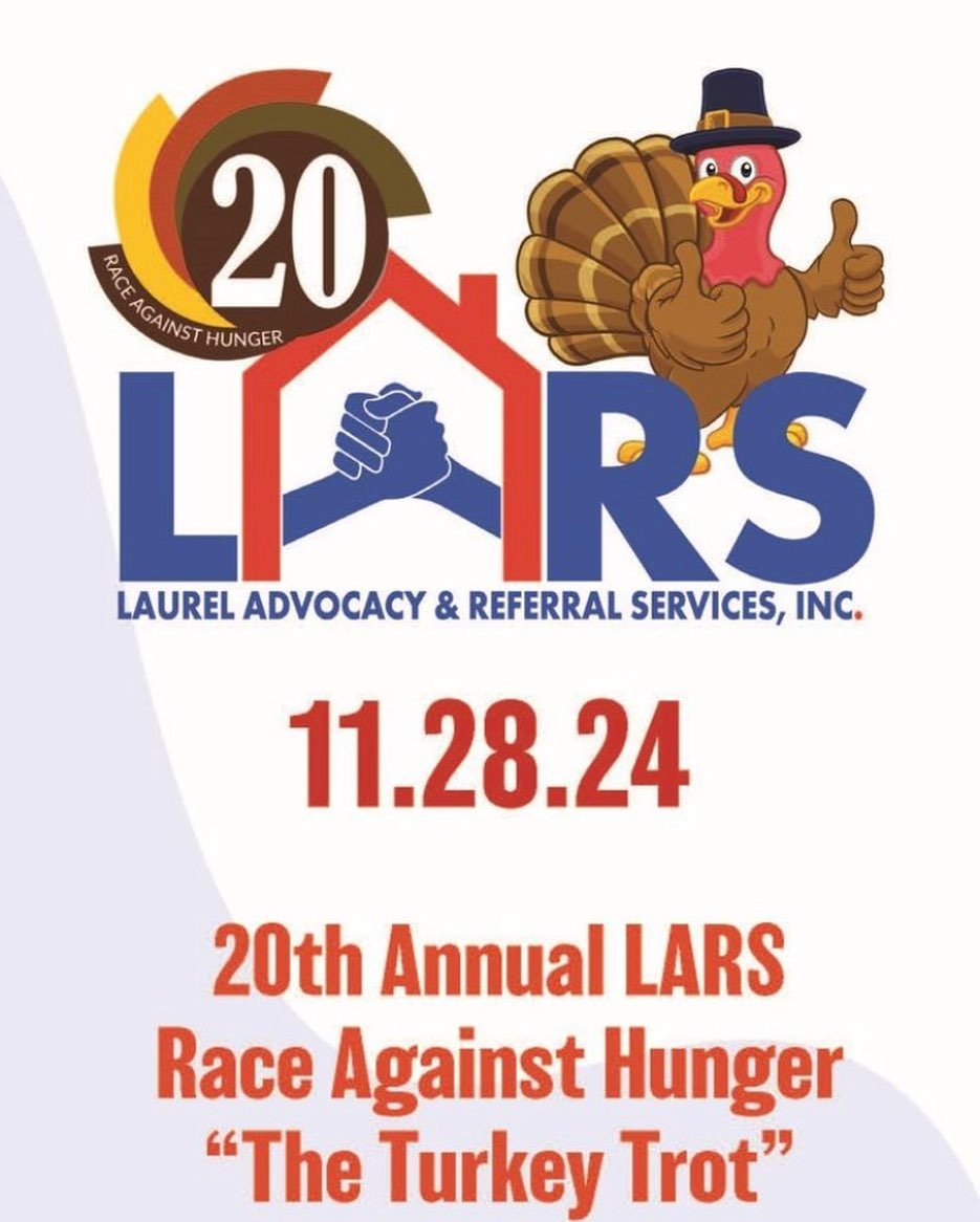 We are excited to partner with @laureladvocacy again this year for their annual Turkey Trot! Run this race on Thanksgiving morning to support the work LARS does in our local community. After the race, stop at Ragamuffins with your race bib for a free