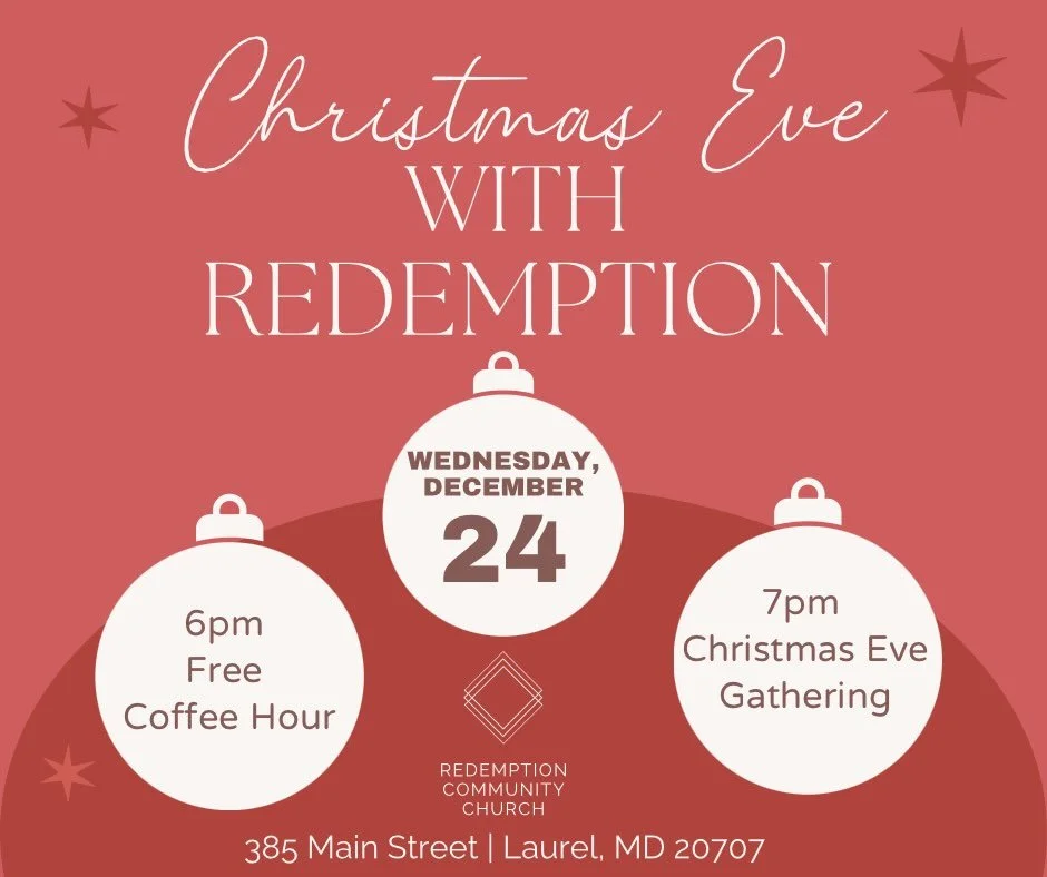 Merry Christmas Eve! Ragamuffins is open until 3pm today. We will be serving up free coffee, tea, and espresso drinks from 6pm to 7pm. Stop by and grab a free drink-our gift to you! Then, feel free to stay for Redemption Community Church&rsquo;s Chri