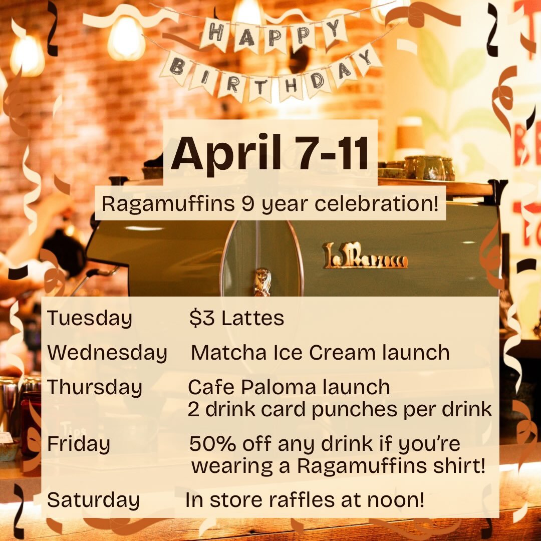 Celebration week starts today with $3 lattes!! 🎉🥳