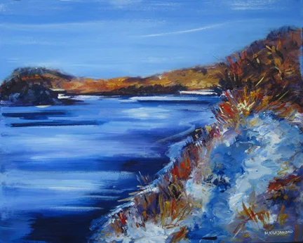 Snowy Riverbank