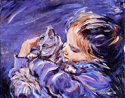 Girl with Kitten