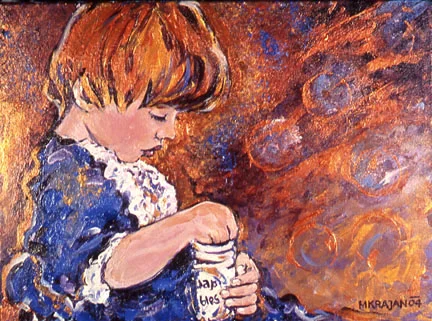 Emily with Bubbles (SOLD)