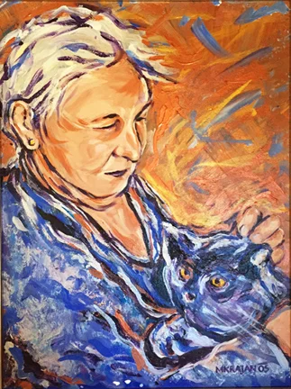 Mother with cat
