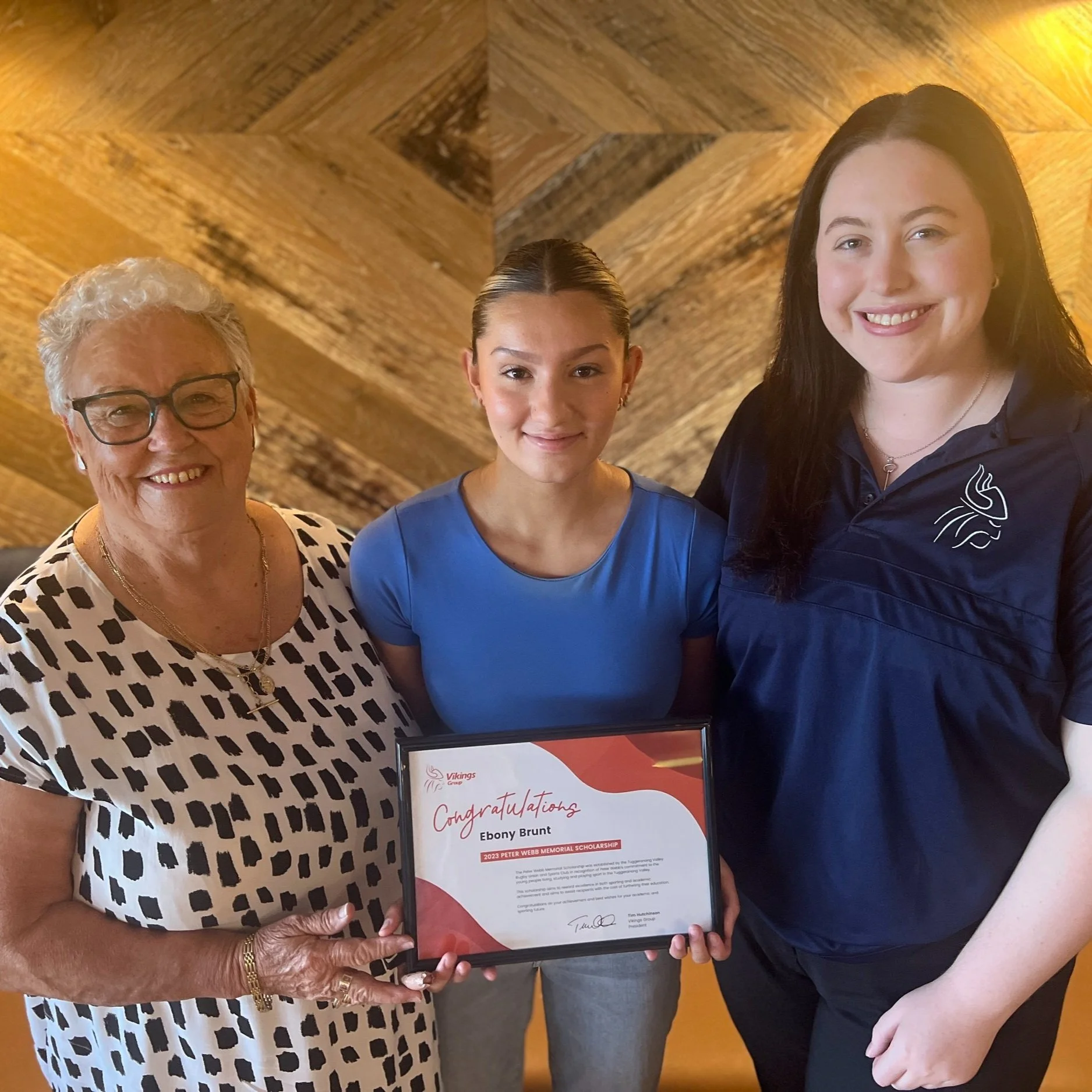 Meet Ebony Brunt -  Recipient of the Peter Webb Memorial Scholarship