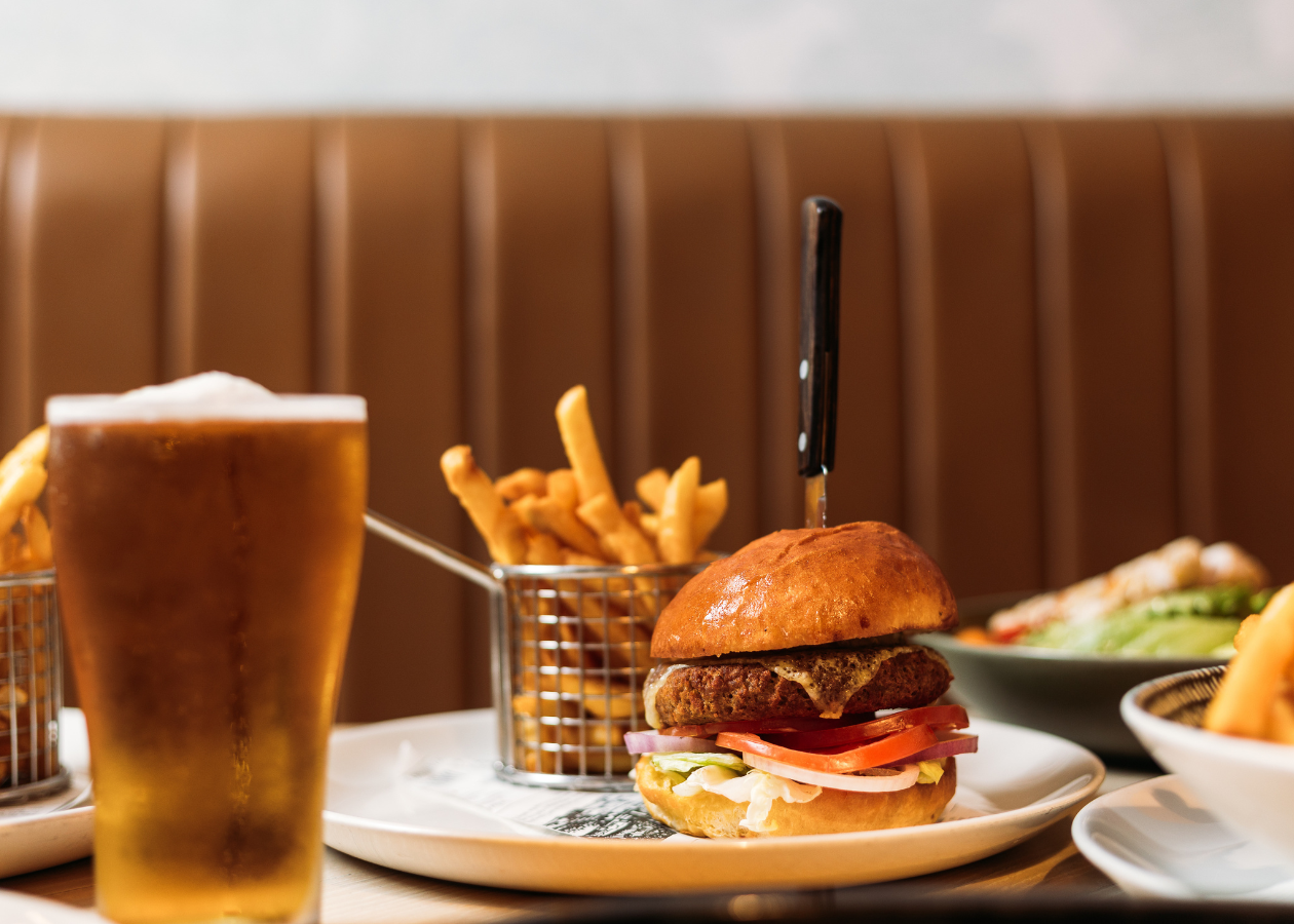 Burger and $6 Balter Schooner