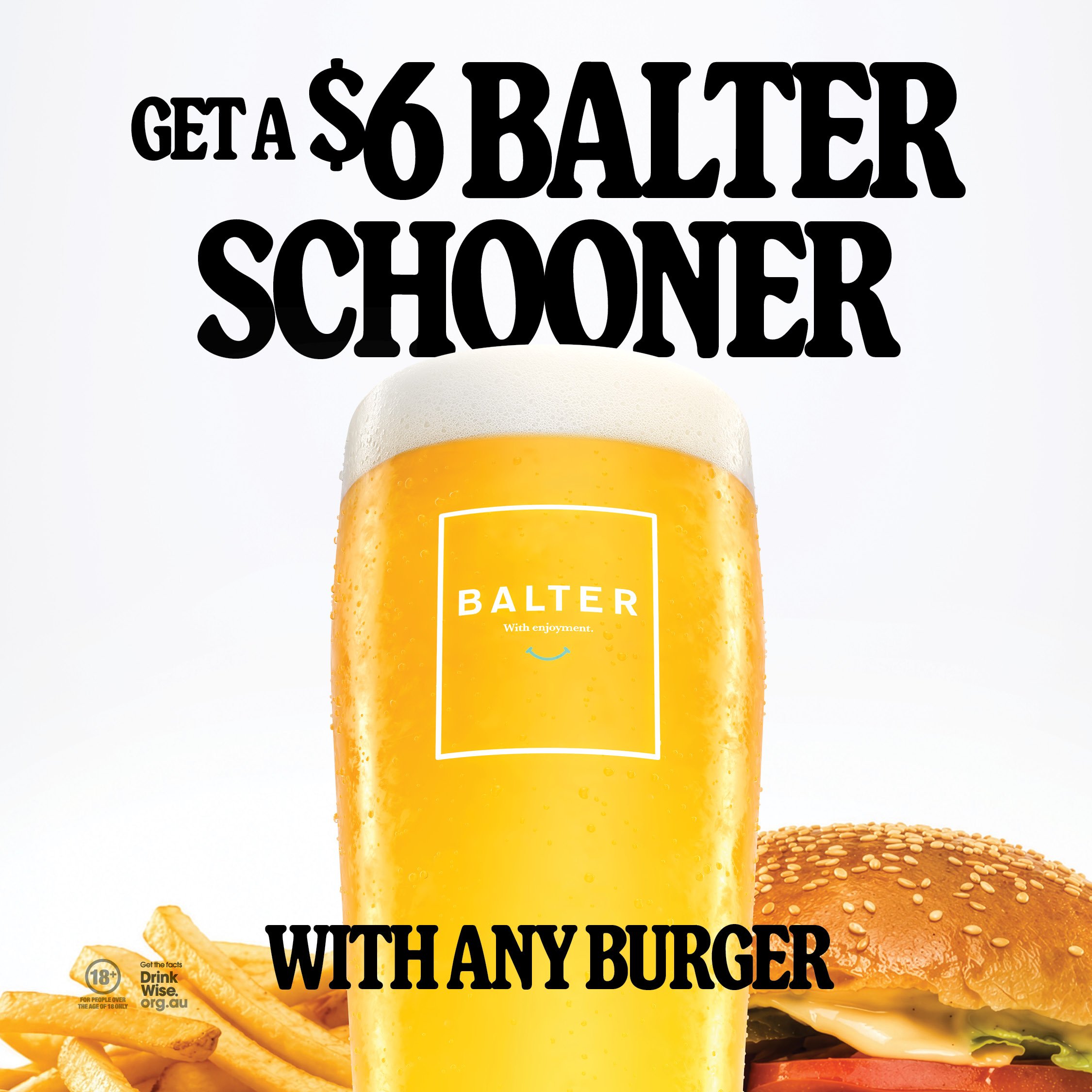Burger and $6 Balter Schooner 