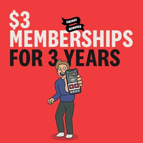 $3 Memberships for 3 Years