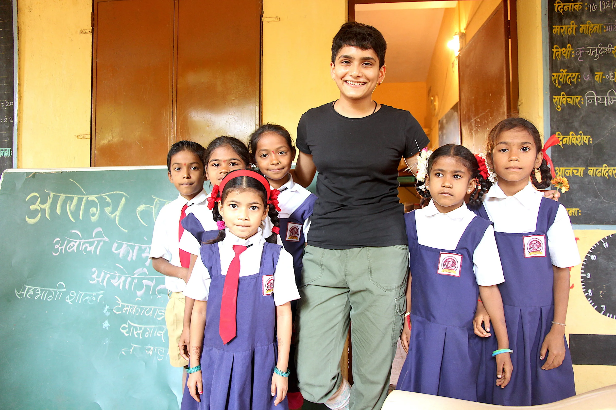 December 2017 Co-founder Saloni More at the Health Camp with students from Temki Paada, Dasgao and Tal Paada.