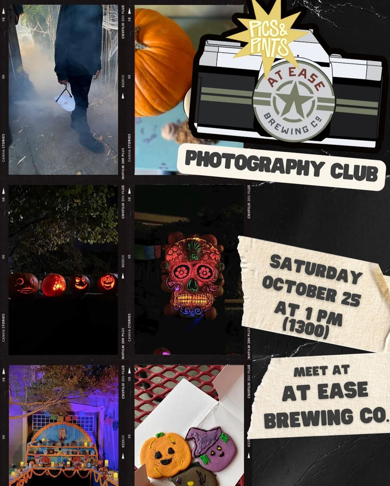 Join us for Pics & Pints, a casual photography club where we celebrate picture-takin’ with a local stroll & beer. 
Things will kick off on Saturday at At Ease Brewing Co. at 1 pm. We’ll take a relaxed photo walk around the neighb