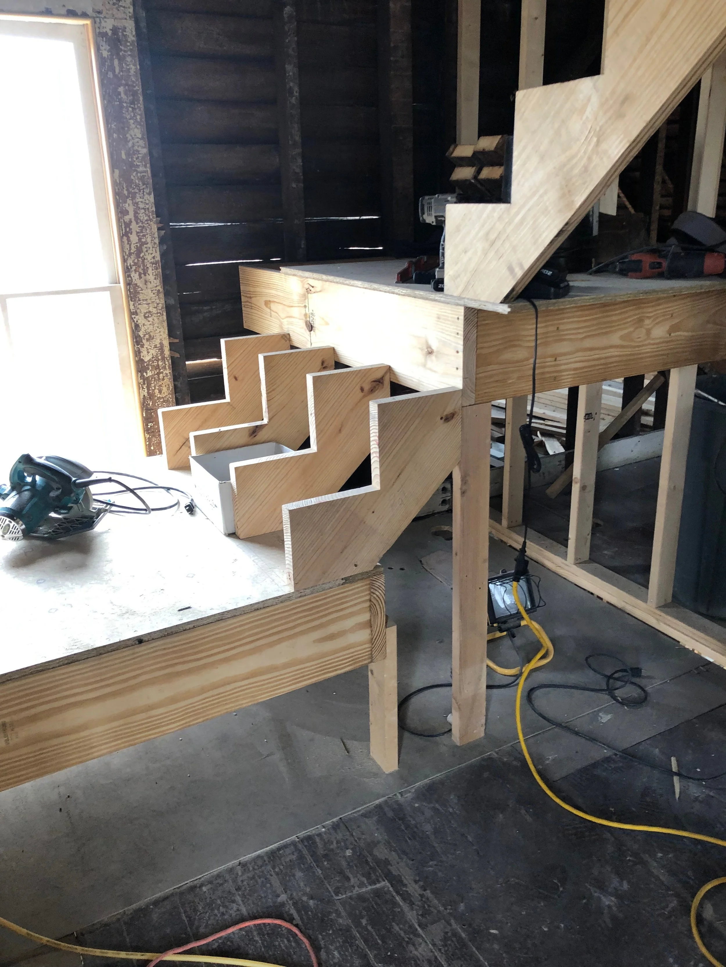 The beginnings of stairs to the 3rd floor.JPG