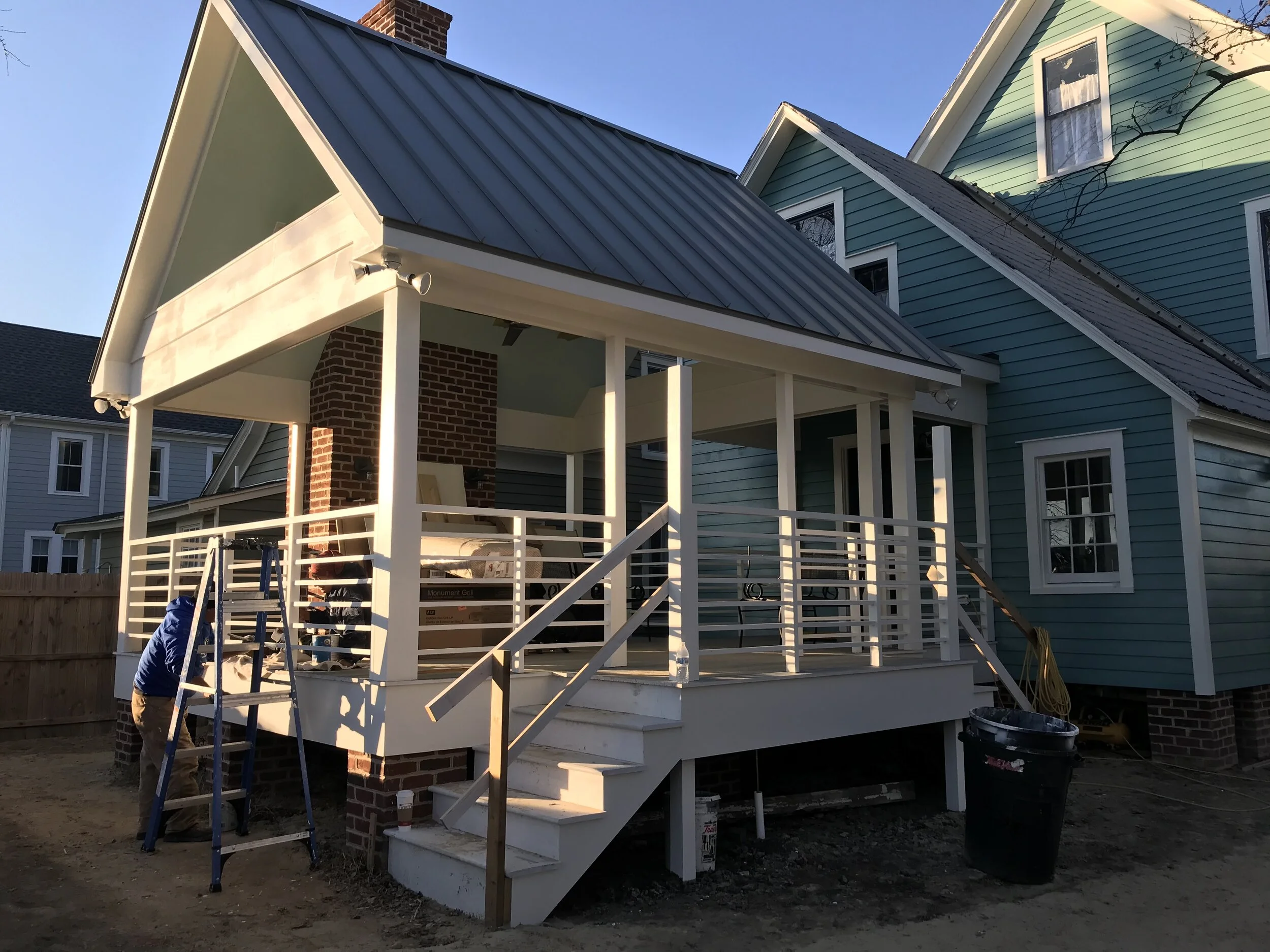 Side View of Screen Porch in Progress.jpg