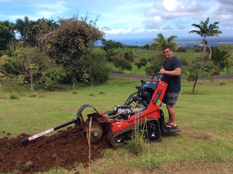 Dr. Matt breaking ground on the first Blu Gro System in Hilo, HI!