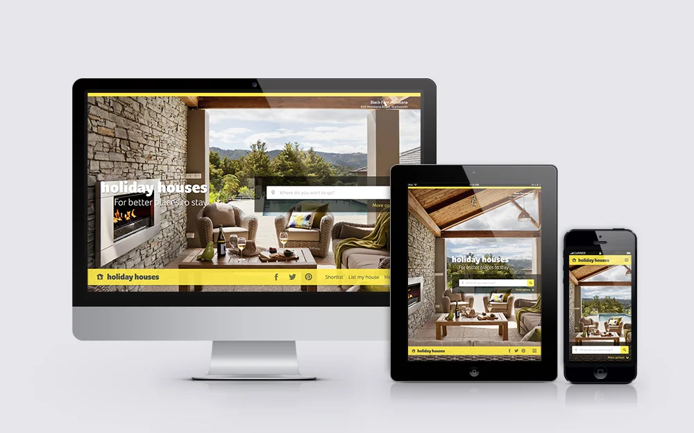 Holiday Houses Website — Bettina Way