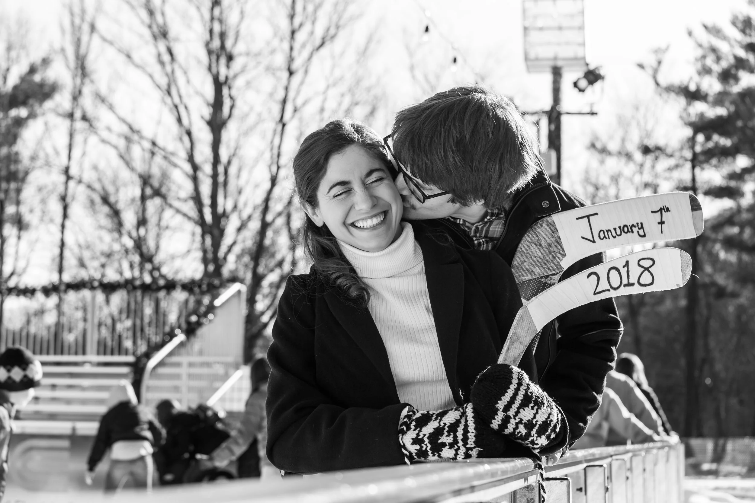 Teresa & Edward incorporate hockey into their Engagement Photos