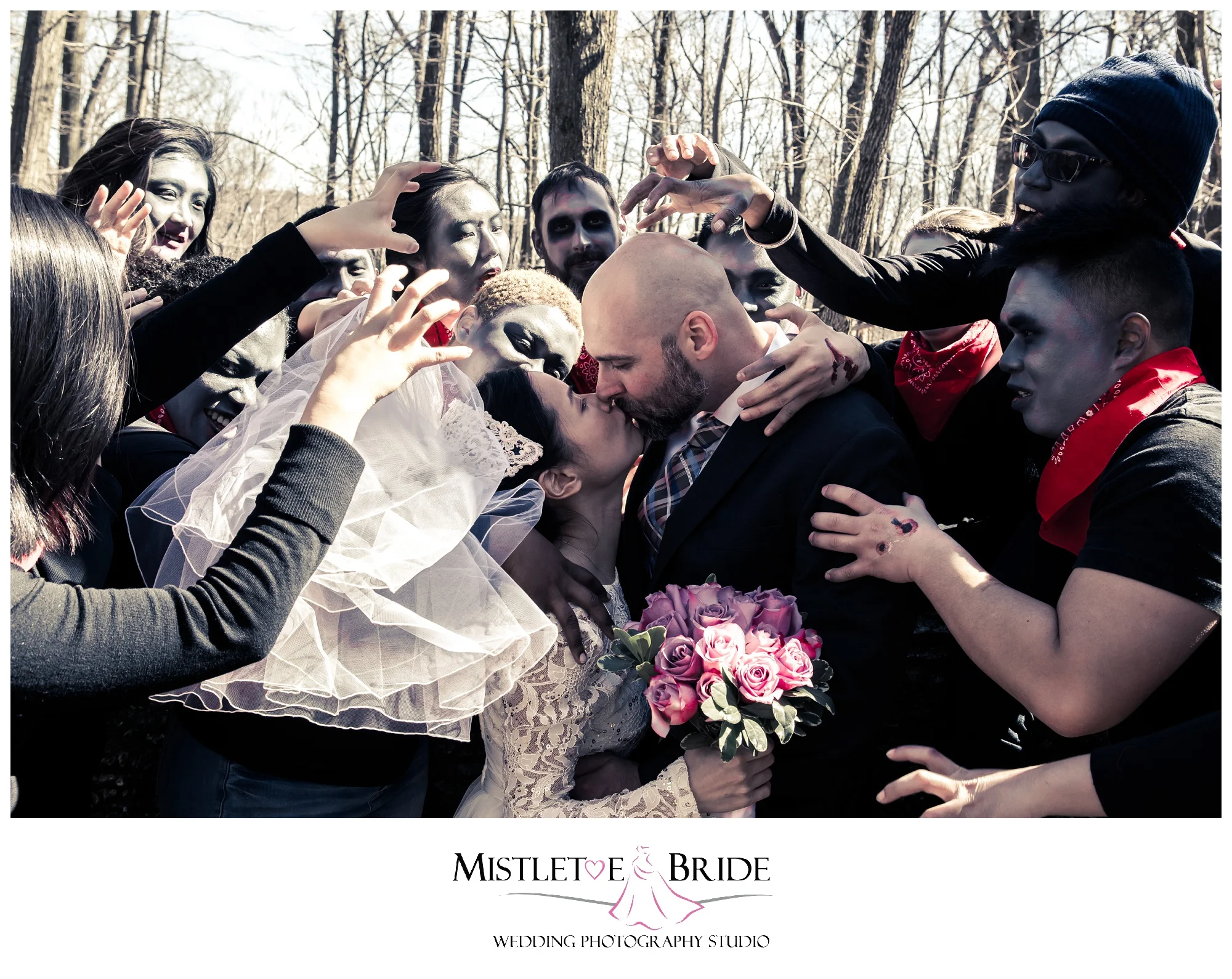 Jenny & Peter recreate Michael Jacksons Thriller for their Wedding engagement shoot