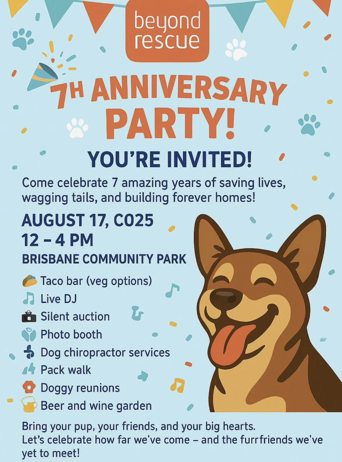 Beyond Rescue 7 year anniversary celebration 