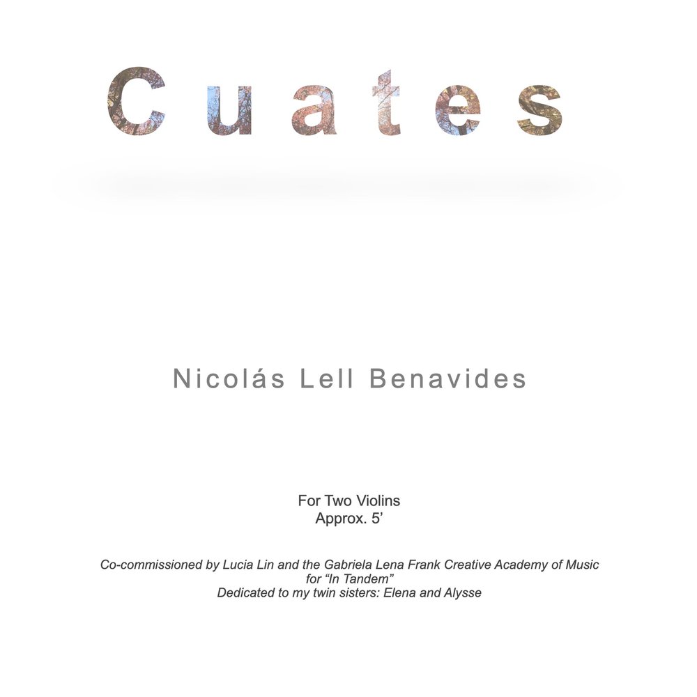 Cuates (Benavides)  Score (PDF) for two violins