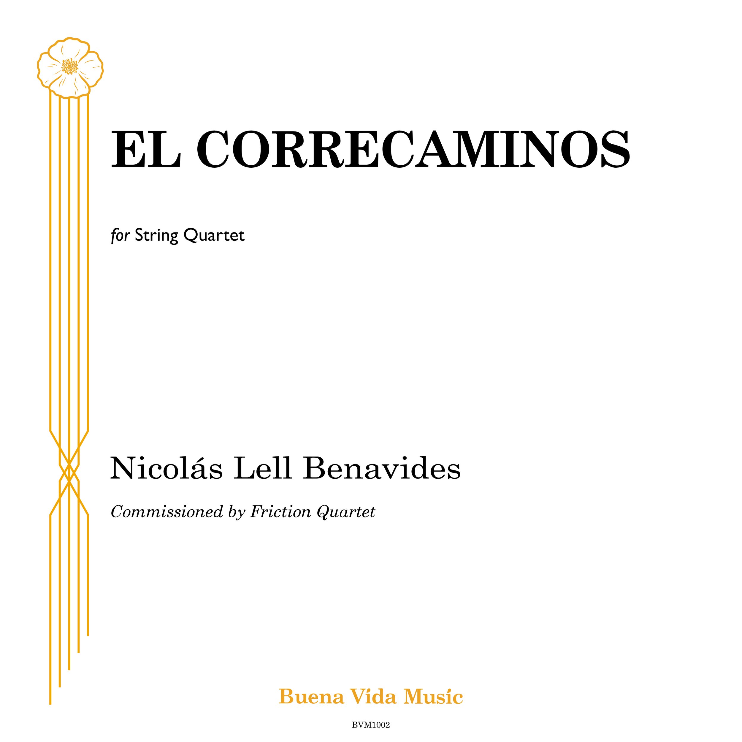EL CORRECAMINOS (Benavides) Score + Parts (PDF) for String Quartet (2021)