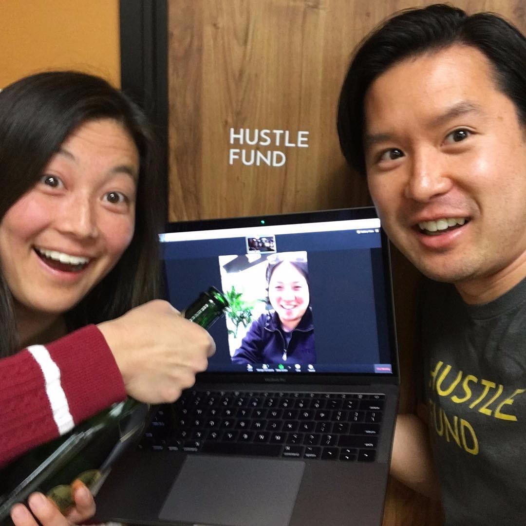 Celebrating the close of Fund 1 and the opportunity to work together! Demonstrating remote life =)