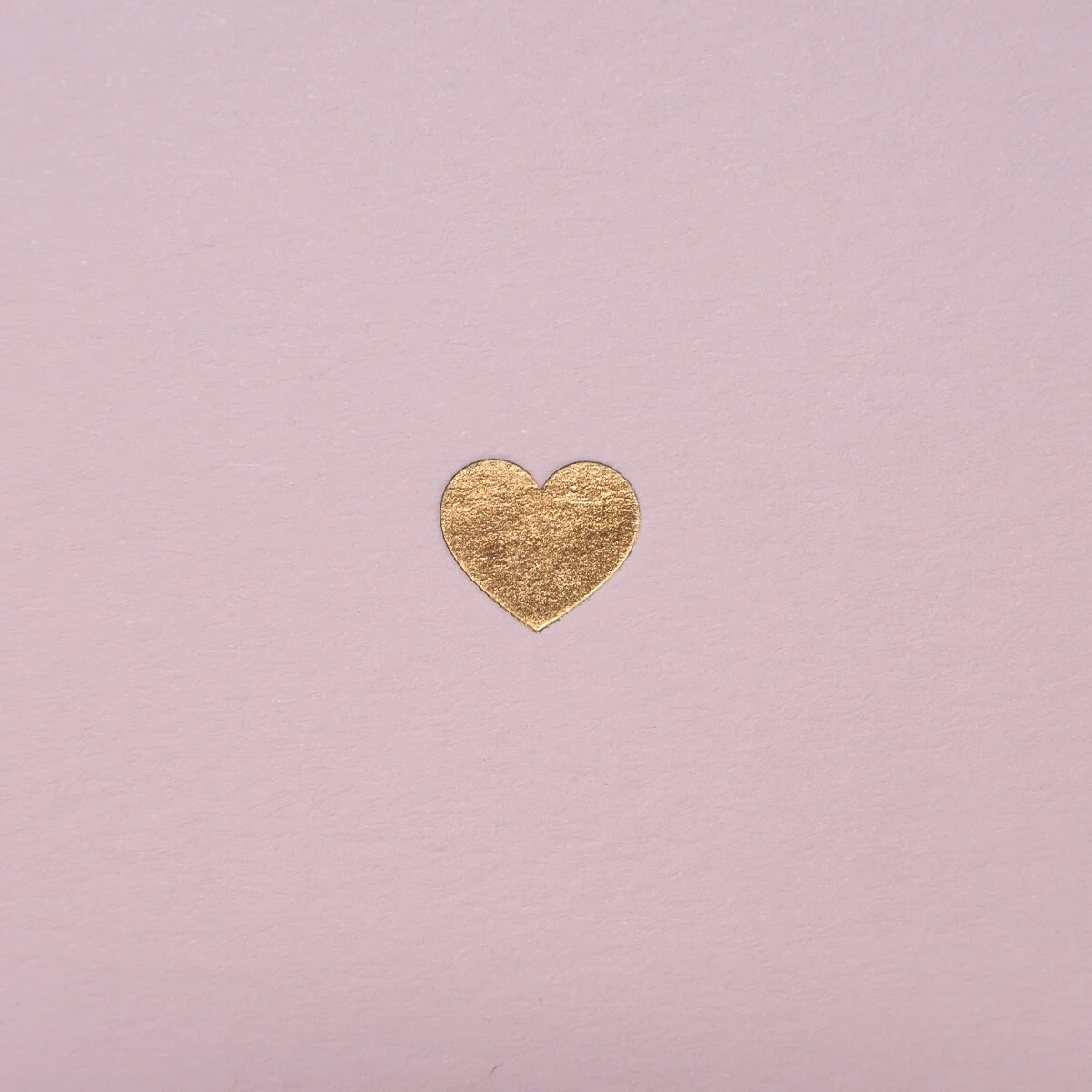 Gold Holographic Heart on Soft Pink Paper