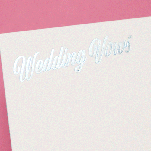 Wedding Vows Metallic Blue