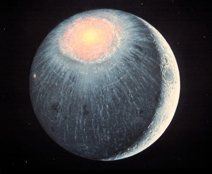 Artist's impression of the Imbrium Basin AKA the lava pit, via: https://bit.ly/2J8putw