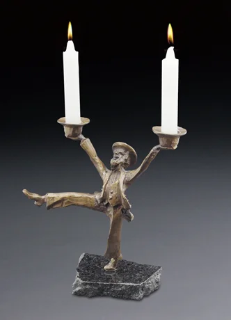 Single Figure Shabbat Candlestick