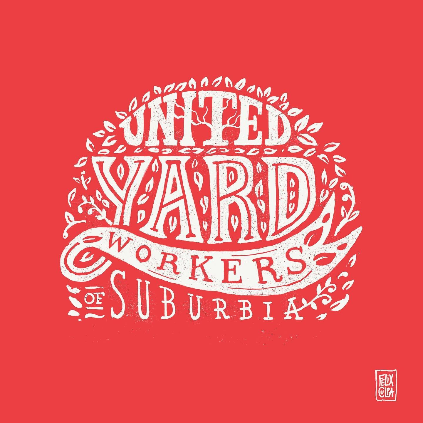 United Yard Workers of Suburbia
.
.
.
.
.
.
.
 #modernlettering #tyxca #handmadetype #illustrationage #letteringart #handtype #customtype #typetopia #typographyinspired #typism #calligritype #typedaily #brushtype #strengthinletters #comicartist #lowb