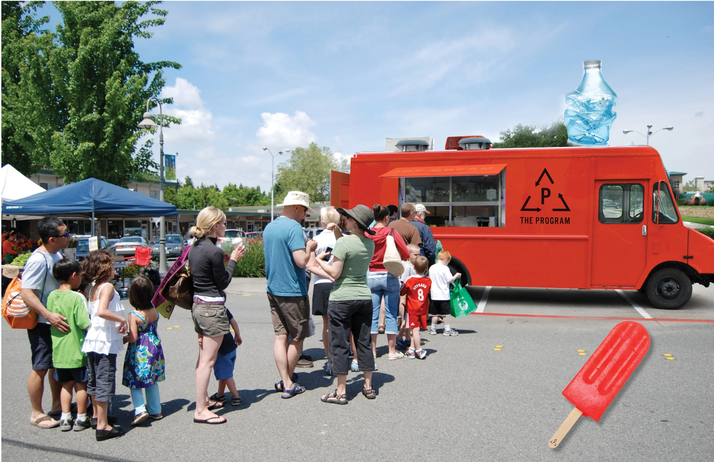 Children will be rewarded with an ice pop for recycling their garbage.