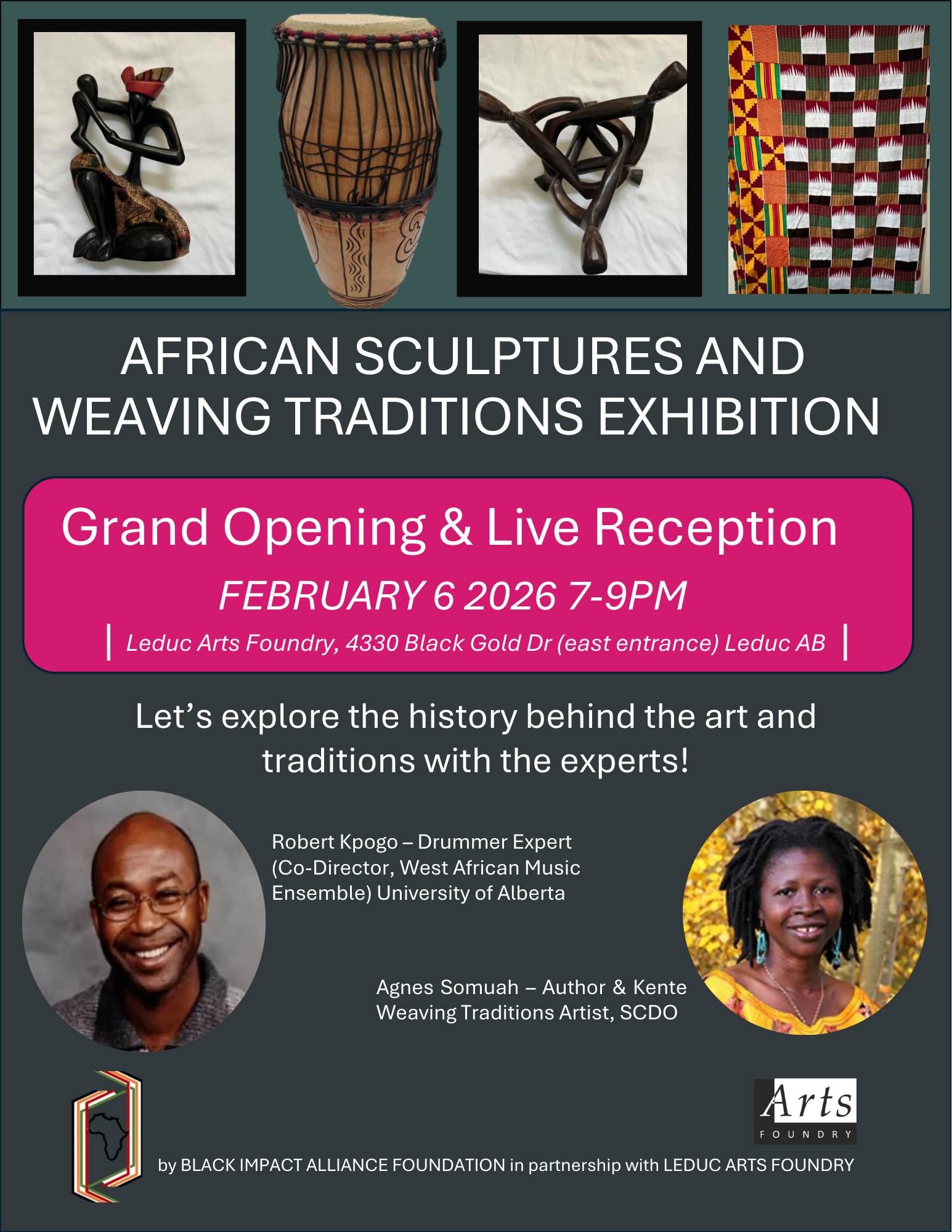 February: African Sculptures And Weaving Traditions