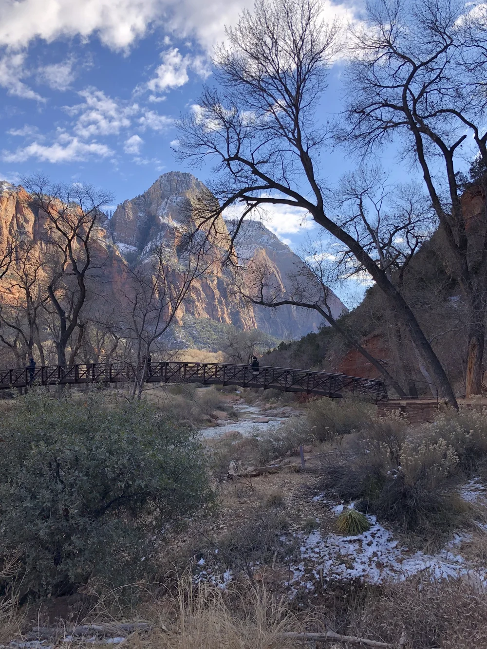 Bridge leading to Emerald Pools Trail